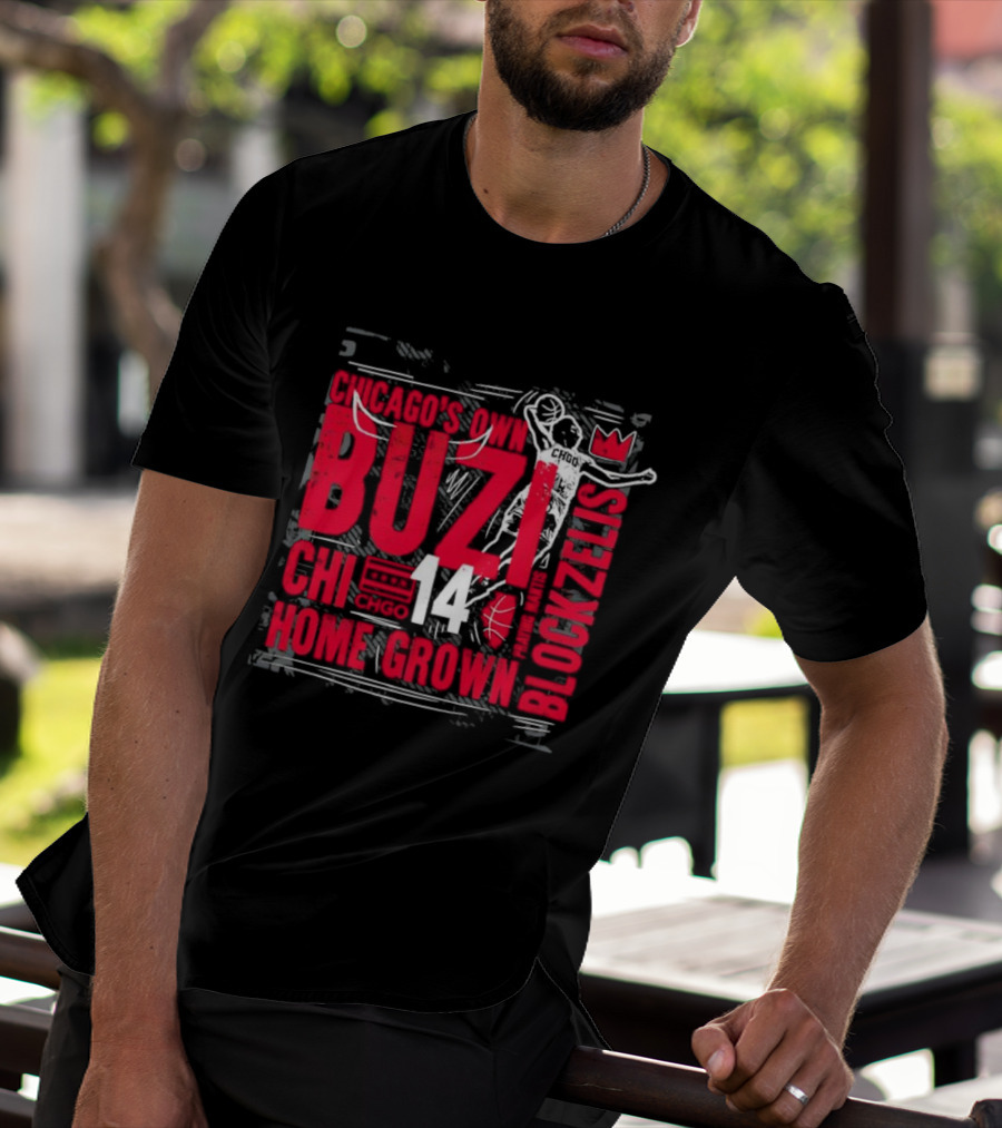 BUZL CHI 14 Blockzilla Homegrown Basketball T-Shirt