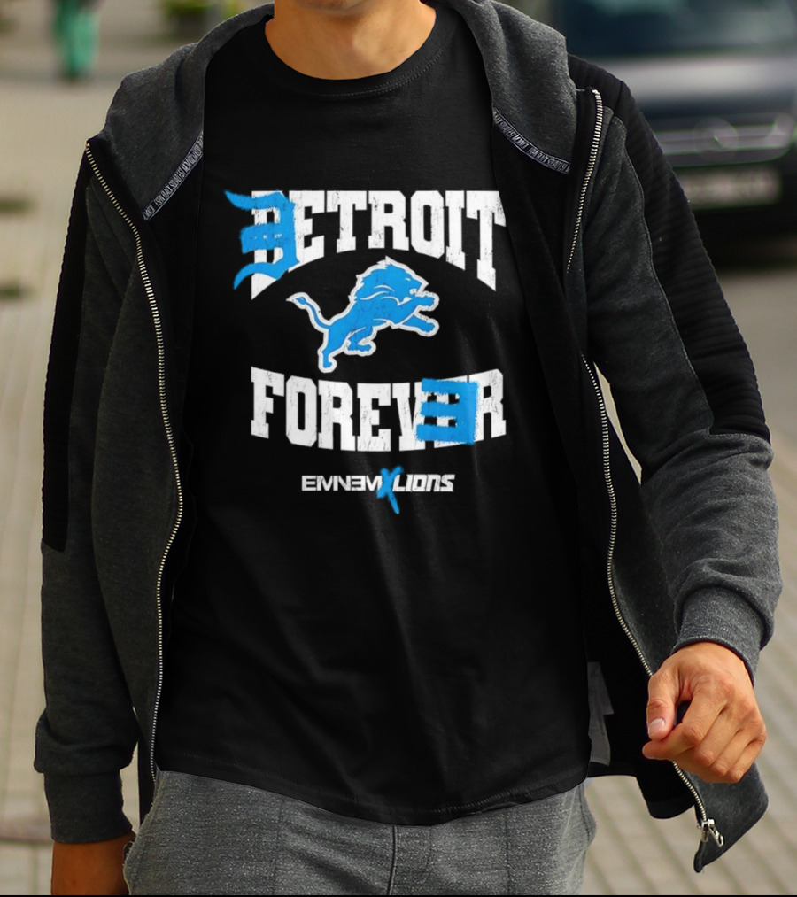Detroit Forever Detroit Lions Eminem Collaboration T-Shirt