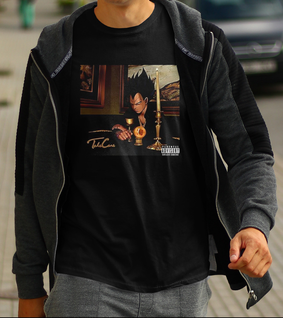 Dragon Ball Vegeta Take Care Parody With Saiyan And Dragon Ball Symbolism T-Shirt