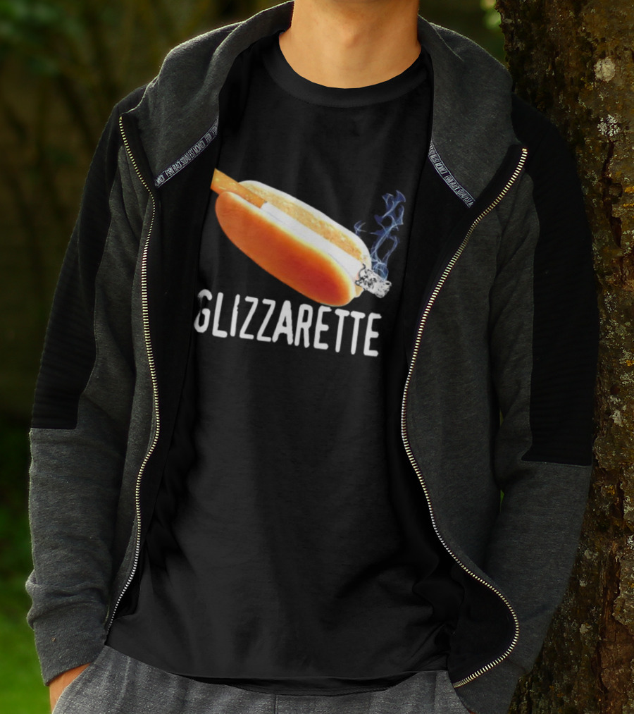 Glizzarette Hot Dog Cigarette Fusion Humor Novelty T-Shirt