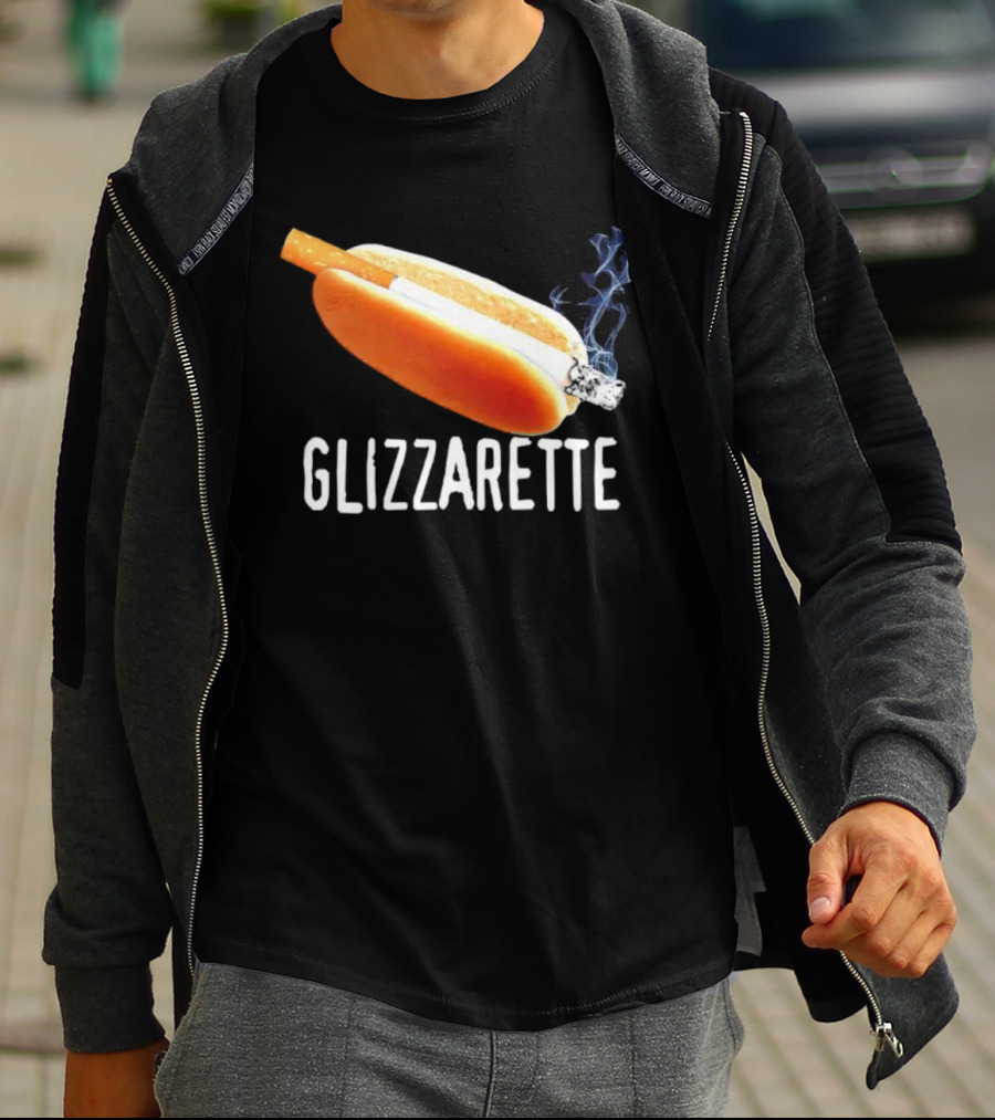 Glizzarette Hot Dog Cigarette Fusion Humor Novelty T-Shirt