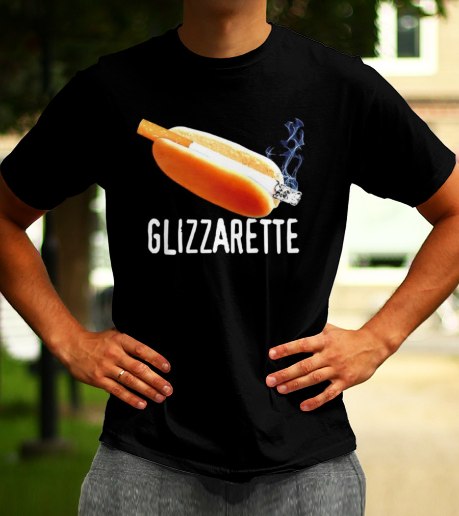 Glizzarette Hot Dog Cigarette Fusion Humor Novelty T-Shirt