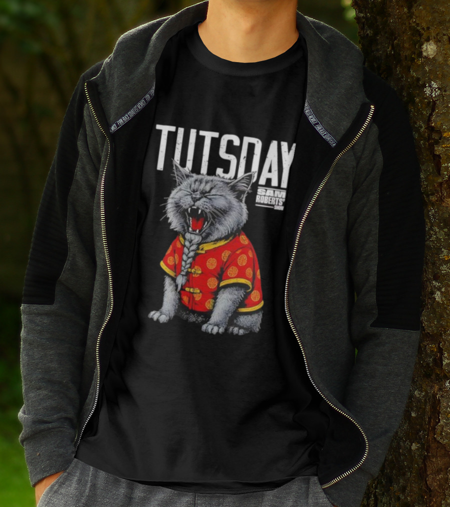 Tutsday Sam Roberts Show Cat Chinese Outfit T-Shirt