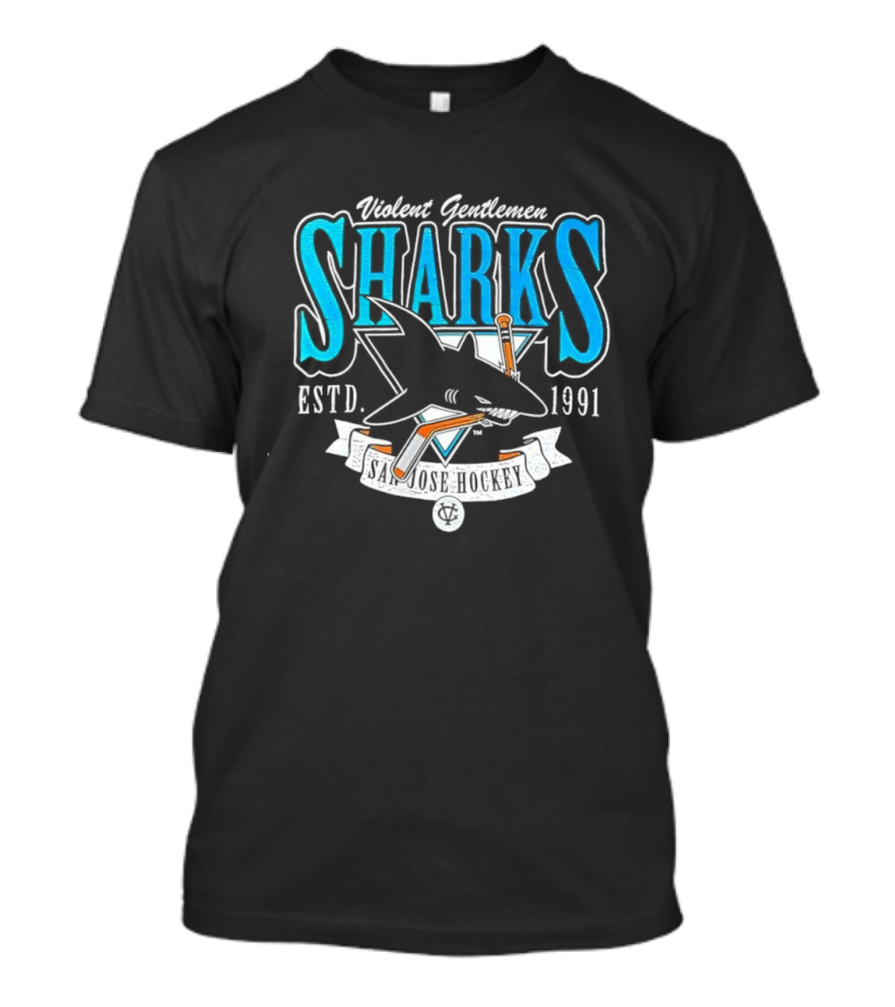 San Jose Sharks Violent Gentlemen ESTD 1991 Distressed T-Shirt