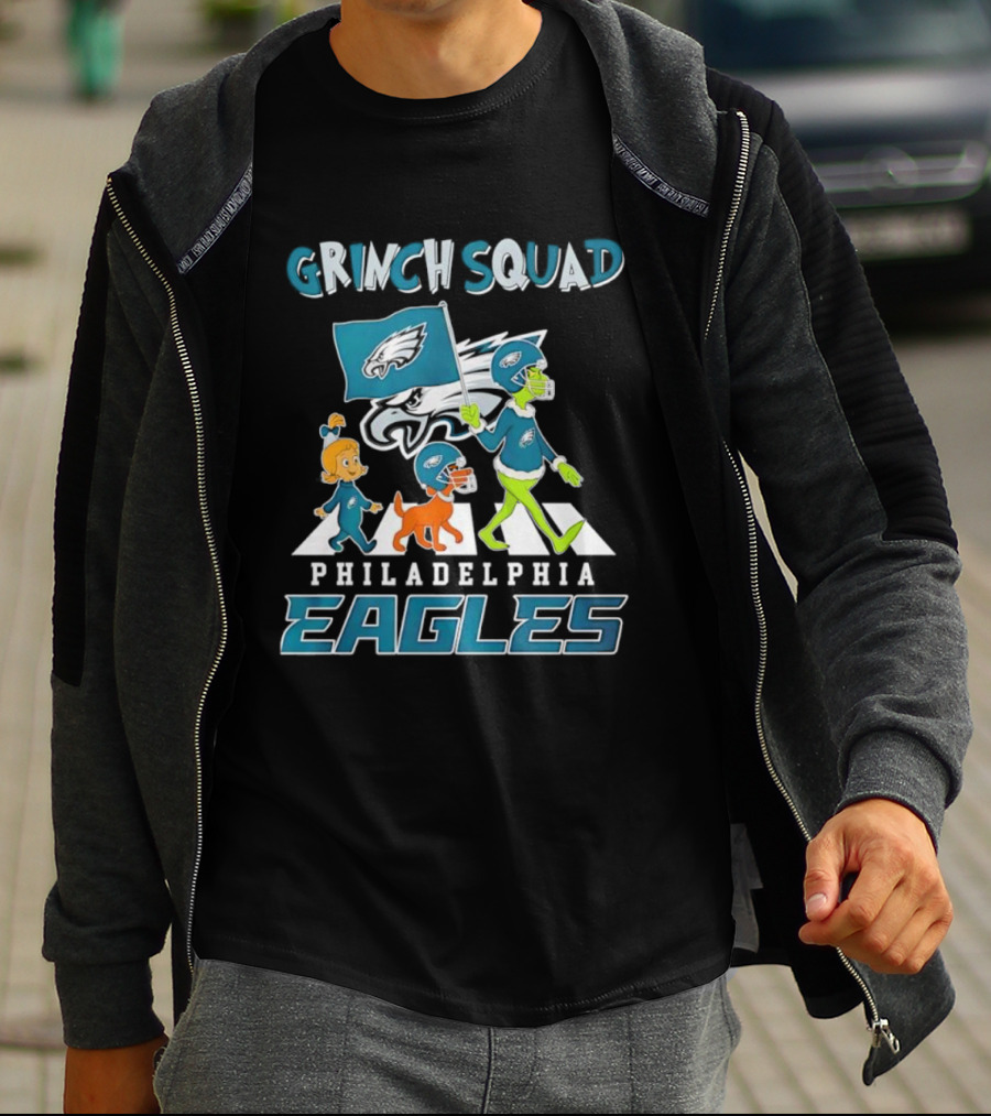 Grinch Squad Philadelphia Eagles Family Walk T-Shirt