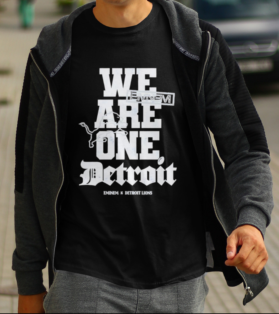 We Are One Detroit Eminem Lions Collaboration T-Shirt
