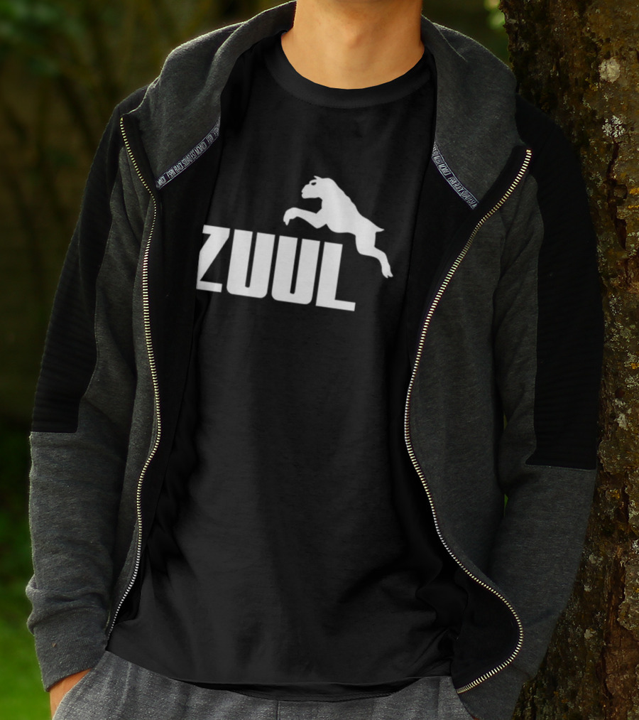 Zuul Ghostbusters Jumping Dog Parody T-Shirt