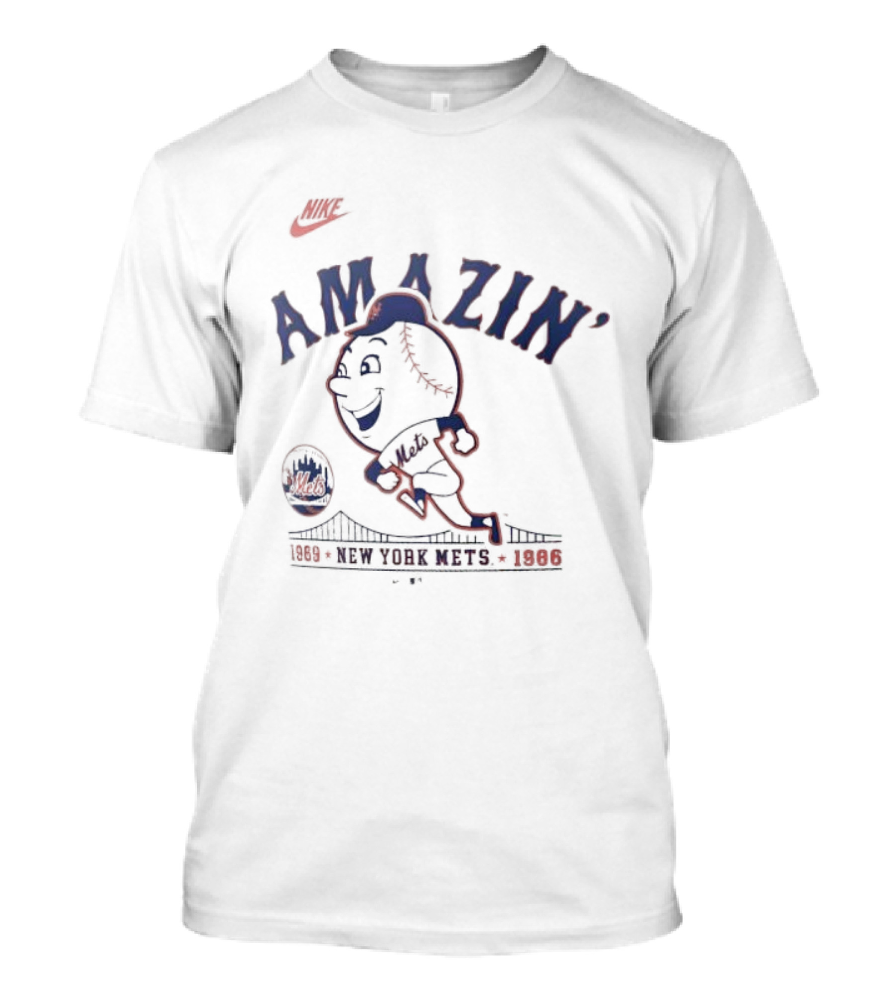 Nike Amazin' New York Mets 1969 1986 Mr. Met T-Shirt