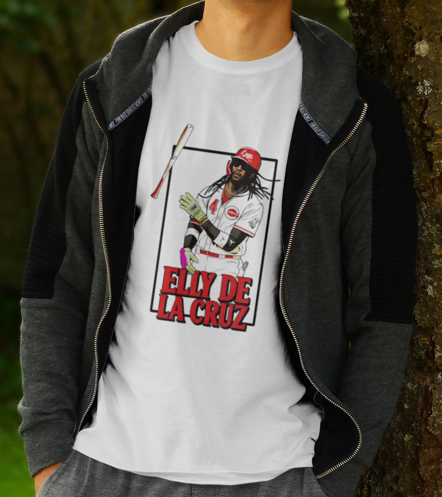 Elly De La Cruz Cincinnati Reds Baseball Player Bat Flip T-Shirt