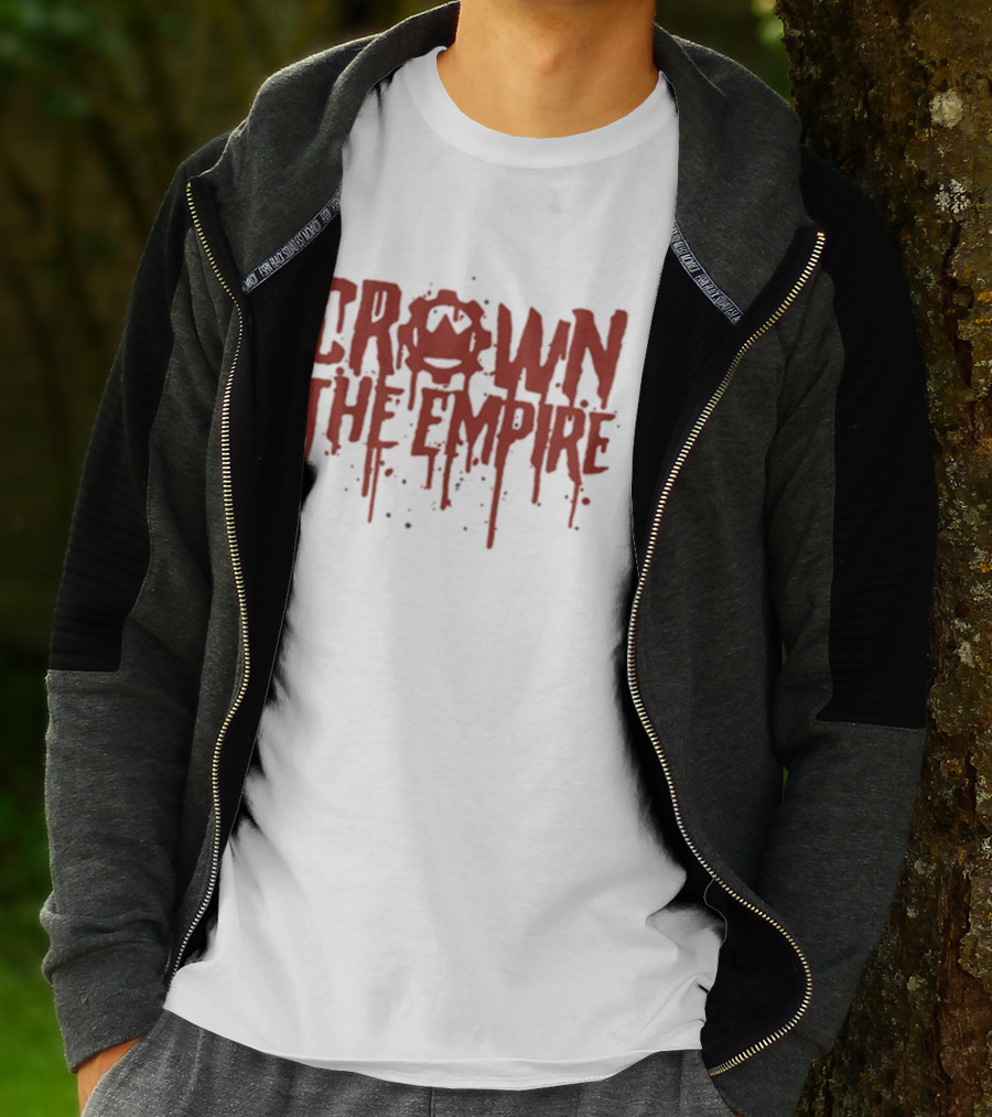 Crown The Empire Dripping Red Text Band Merch T-Shirt