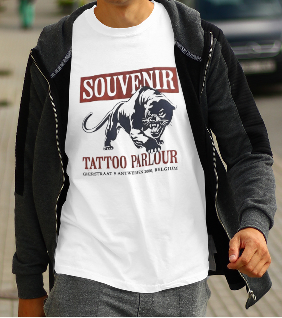 Souvenir Tattoo Parlour Gierstraat 9 Antwerp Belgium Tiger T-Shirt