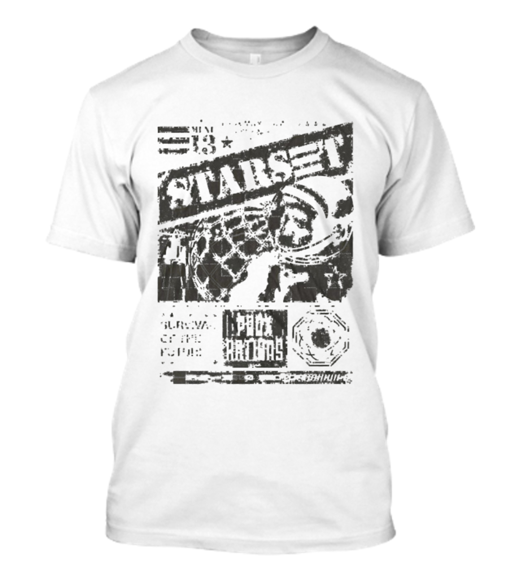 Starset Prox Rations Survival Of The Future Ration Элрево Сгетые Pectodoc Eleven Hour 13 T-Shirt