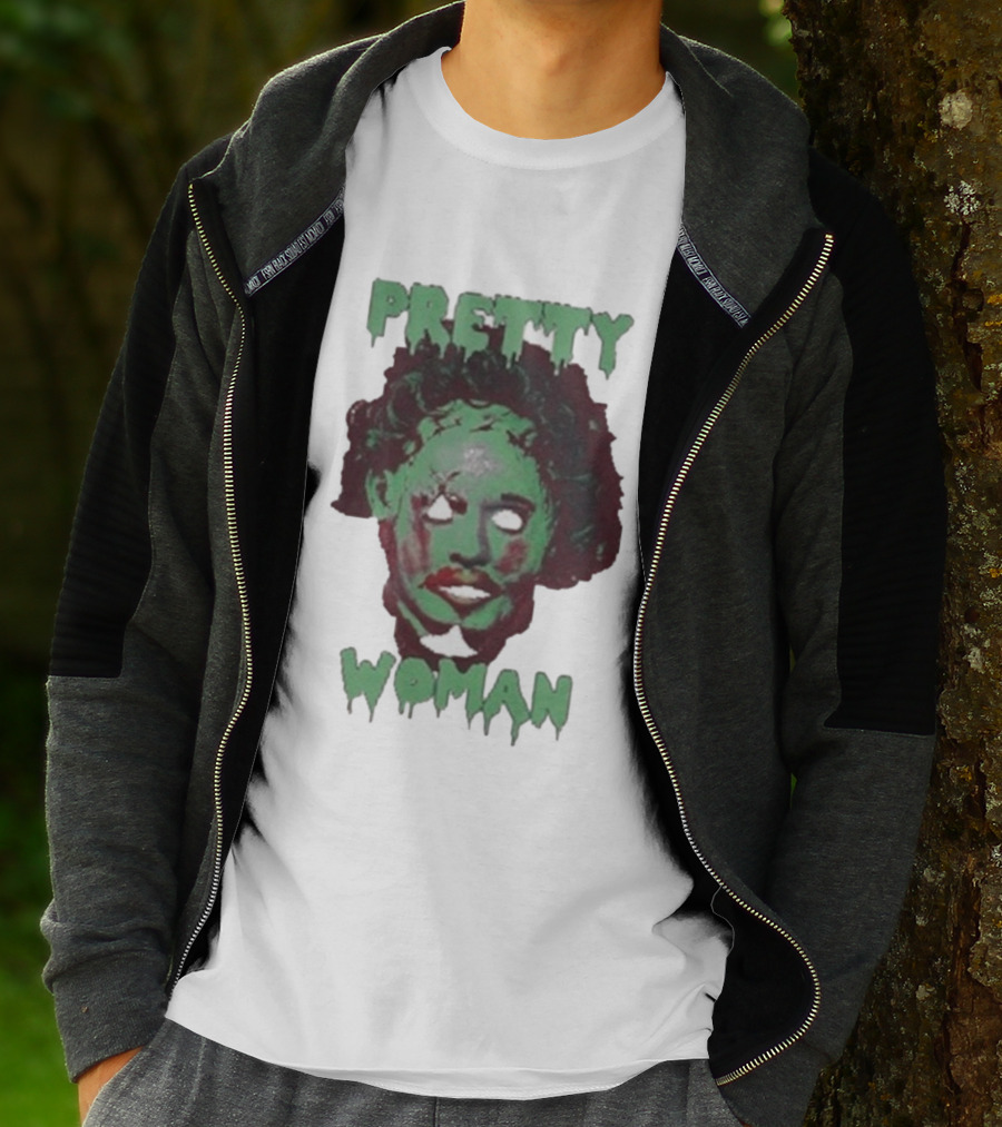 Pretty Woman Texas Chainsaw Massacre Horror Mask T-Shirt