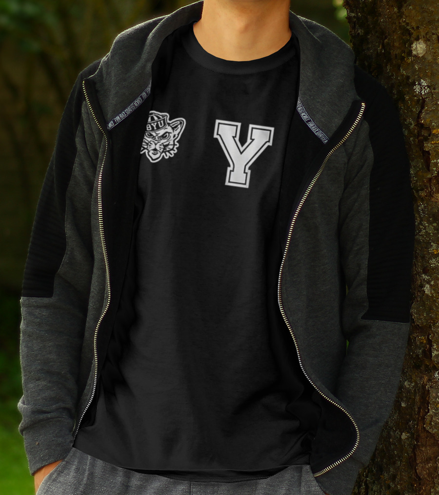 BYU Cougars Brigham Young University Mascot Cosmo Y Logo T-Shirt