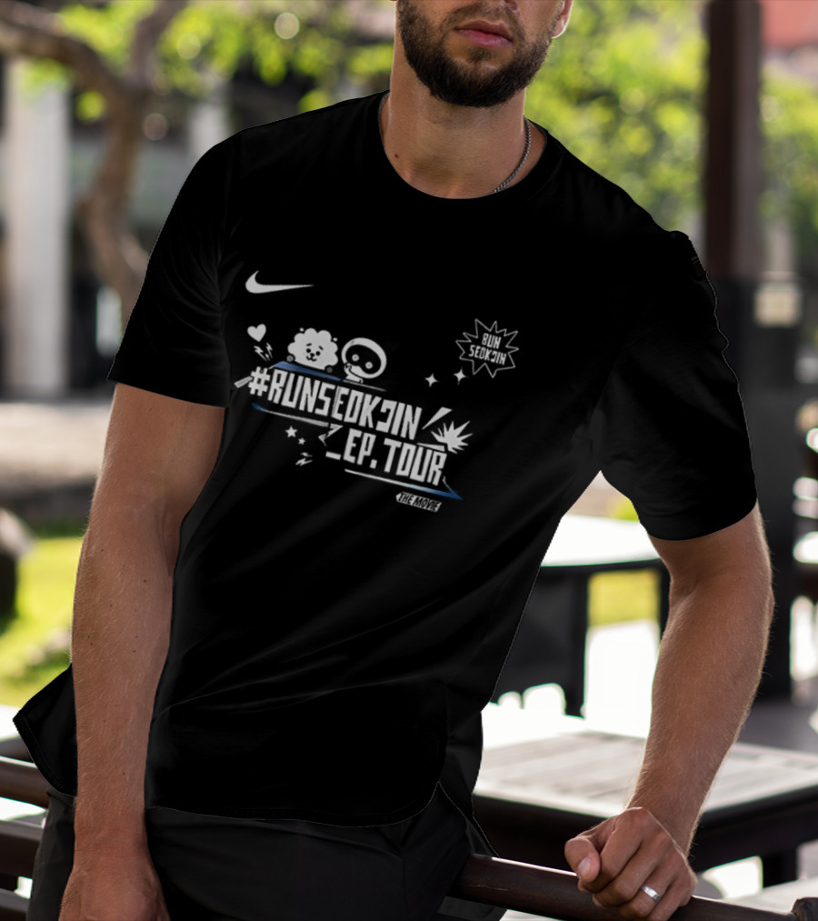 RUNSEOKJIN EP TOUR JIN SIGNATURE NIKE SPARKLES STARS T-Shirt