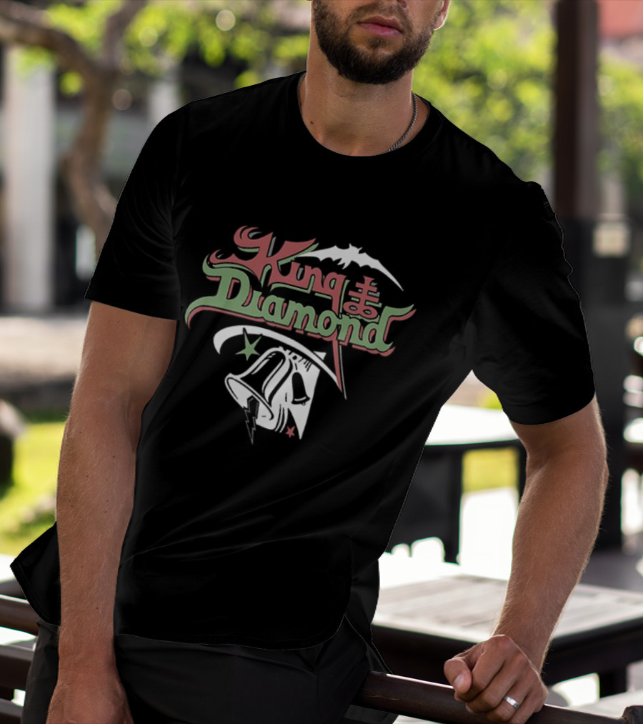 King Diamond No Presents For Christmas Flying Bat Vintage Retro Style T-Shirt