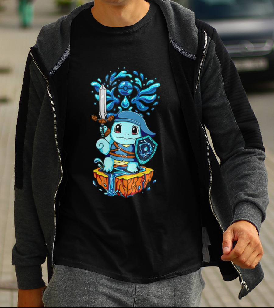 Legend Of Water Squirtle Pokémon Meets The Legend Of Zelda Fusion T-Shirt