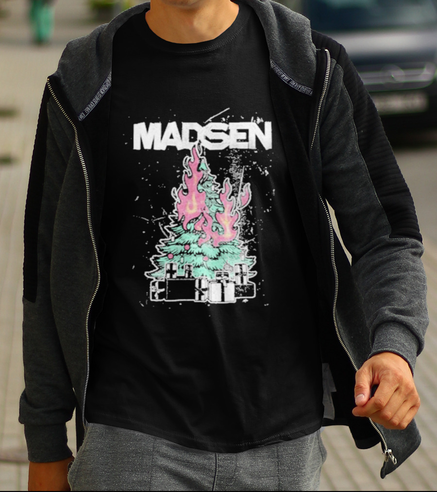 Madsen Flaming Christmas Tree XMAS T-Shirt