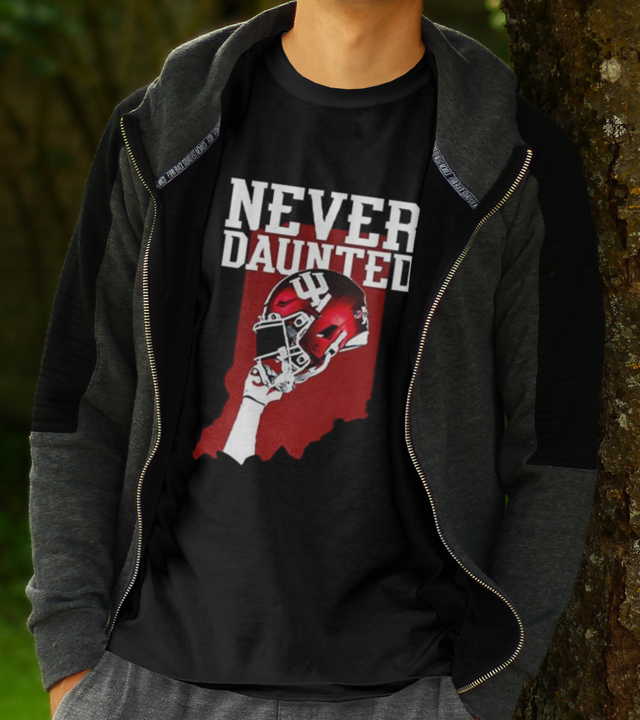 Never Daunted Indiana Hoosiers Football Helmet Pride T-Shirt