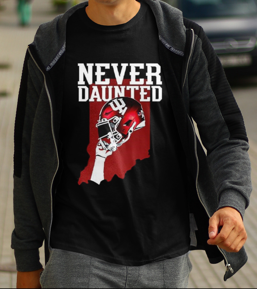 Never Daunted Indiana Hoosiers Football Helmet Pride T-Shirt