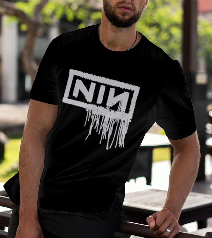 Nine Inch Nails NIN With Teeth Dripping Logo 20th Anniversary T-Shirt