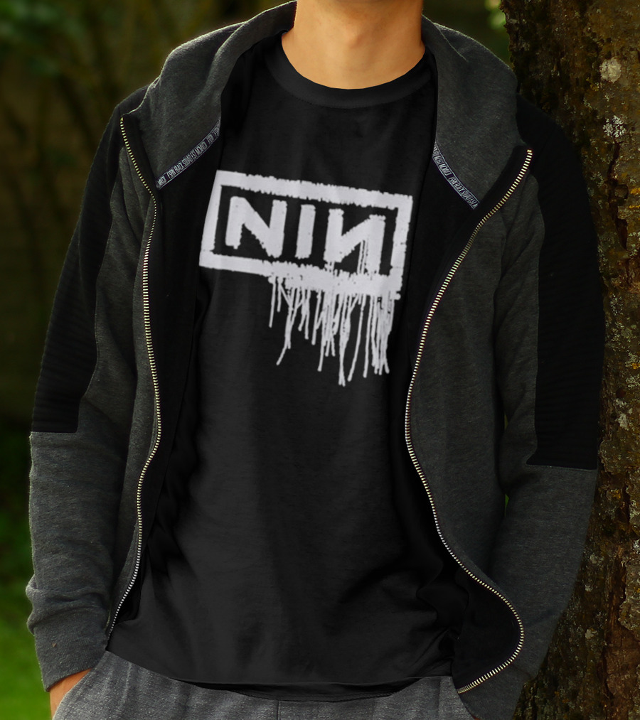 Nine Inch Nails NIN With Teeth Dripping Logo 20th Anniversary T-Shirt