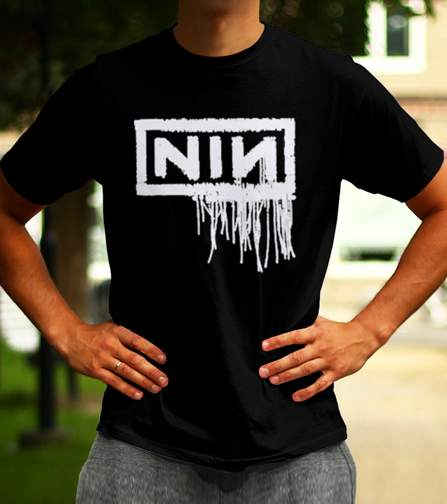 Nine Inch Nails NIN With Teeth Dripping Logo 20th Anniversary T-Shirt