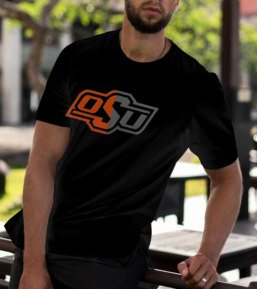 Oklahoma State Cowboys OSU Back In Black Orange Gray T-Shirt