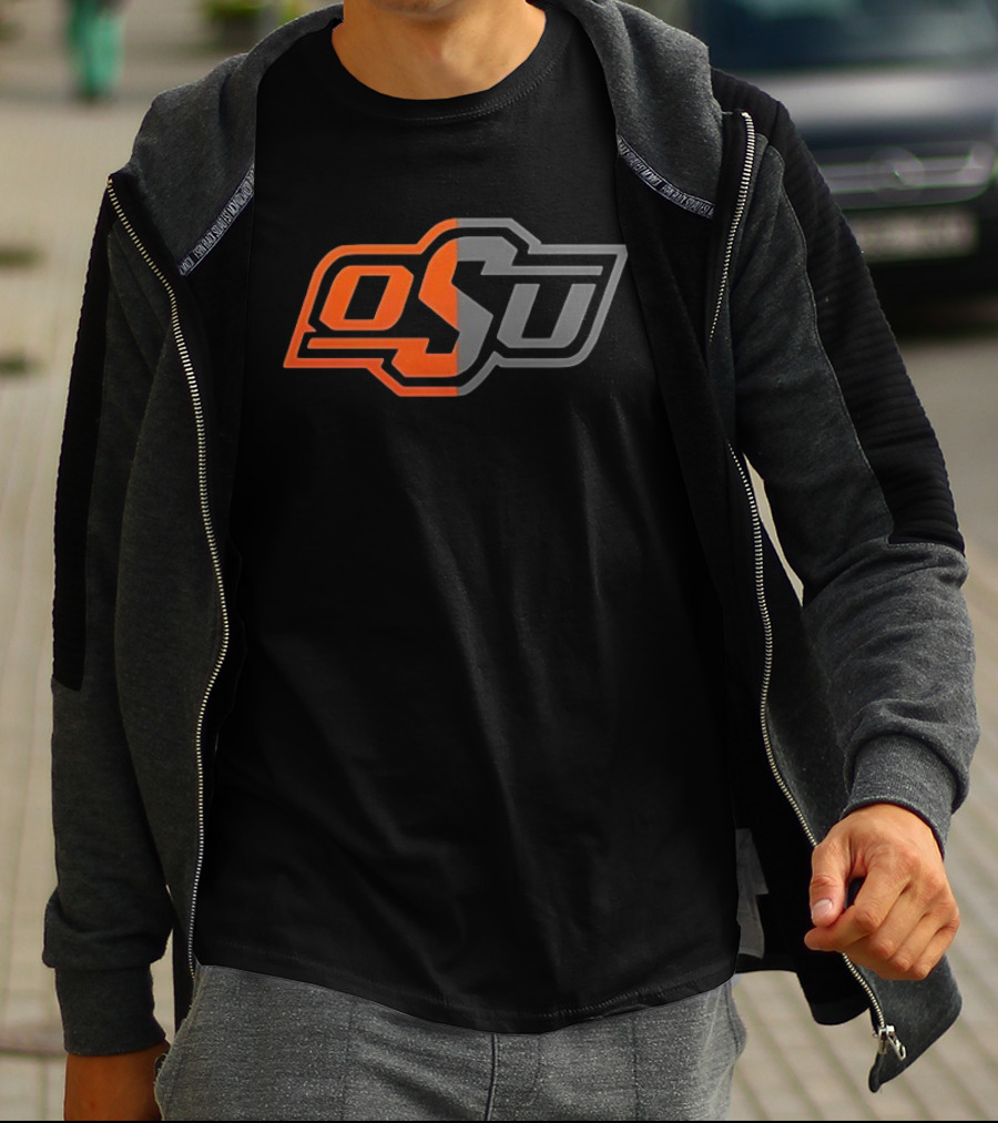 Oklahoma State Cowboys OSU Back In Black Orange Gray T-Shirt