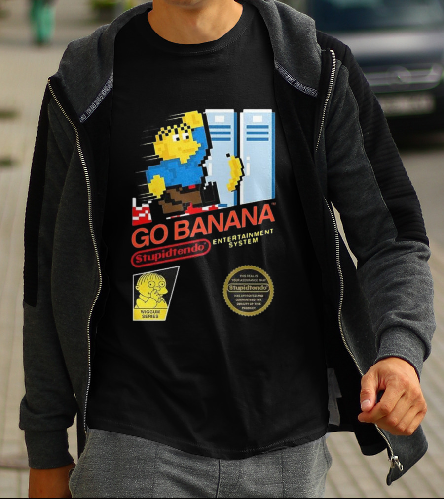 Go Banana Stupidtendo Entertainment System 8-Bit Wiggum Series T-Shirt