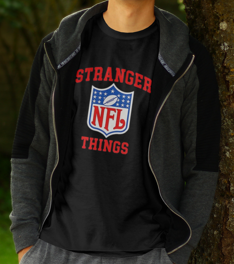 Stranger Things NFL Mashup Collaboration Sports Fans Nostalgia Apparel T-Shirt