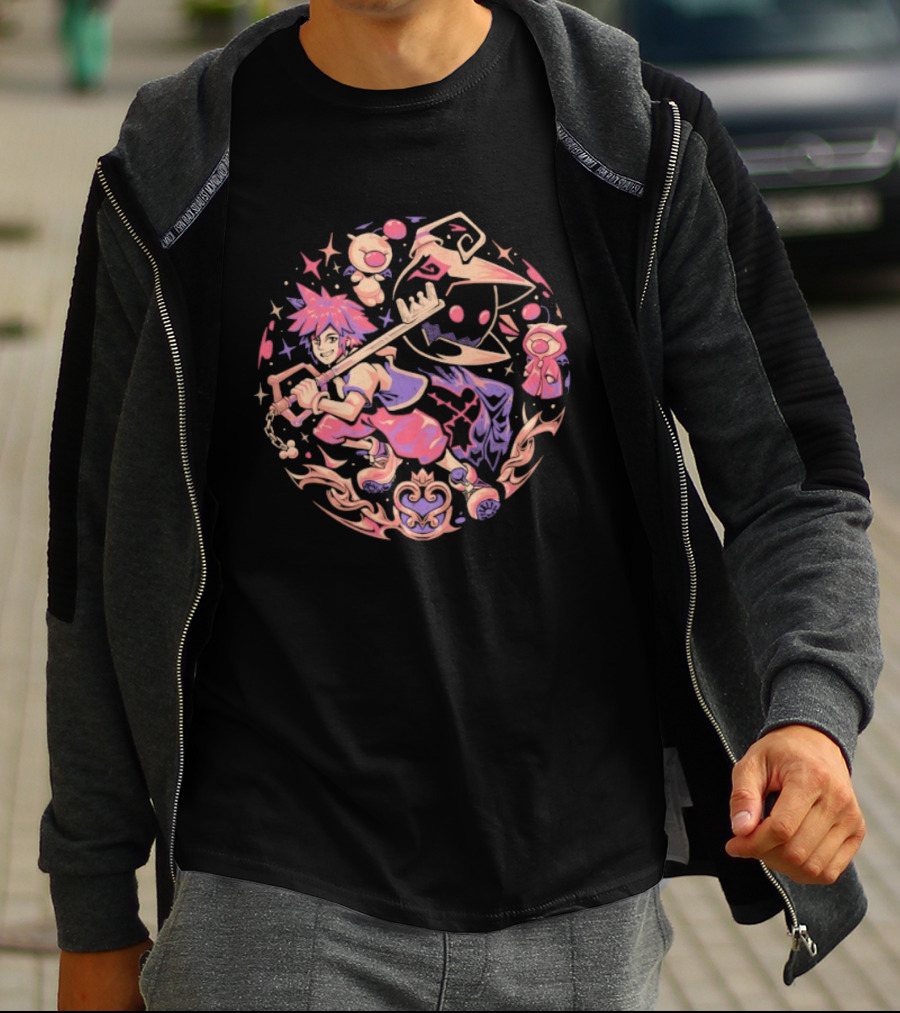 Arigatees Studio Hearts In Balance Keyblade Kingdom Courage Adventure T-Shirt