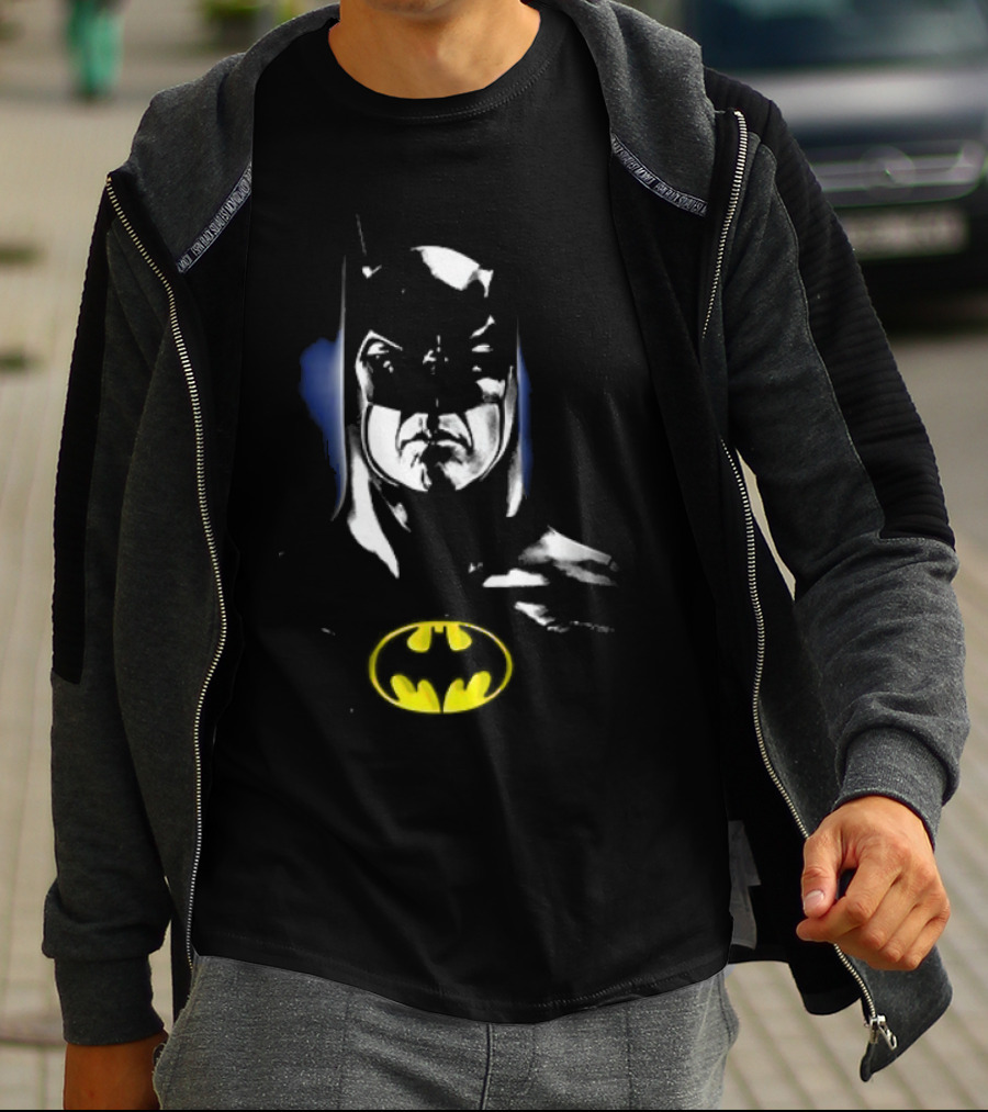 Batman Keaton Vintage Portrait Retro Style T-Shirt