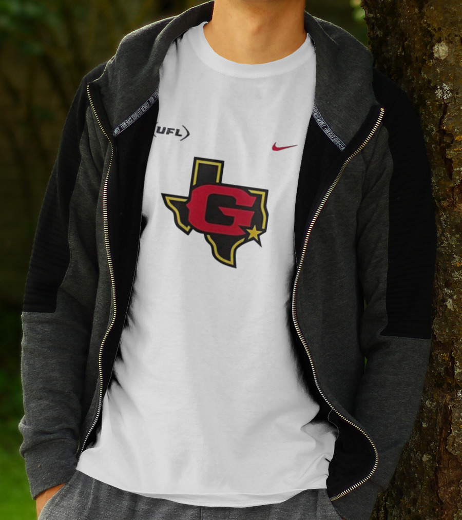 Houston Gamblers USFL Nike Texas Map Star T-Shirt