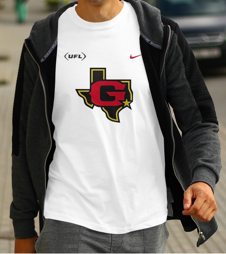 Houston Gamblers USFL Nike Texas Map Star T-Shirt