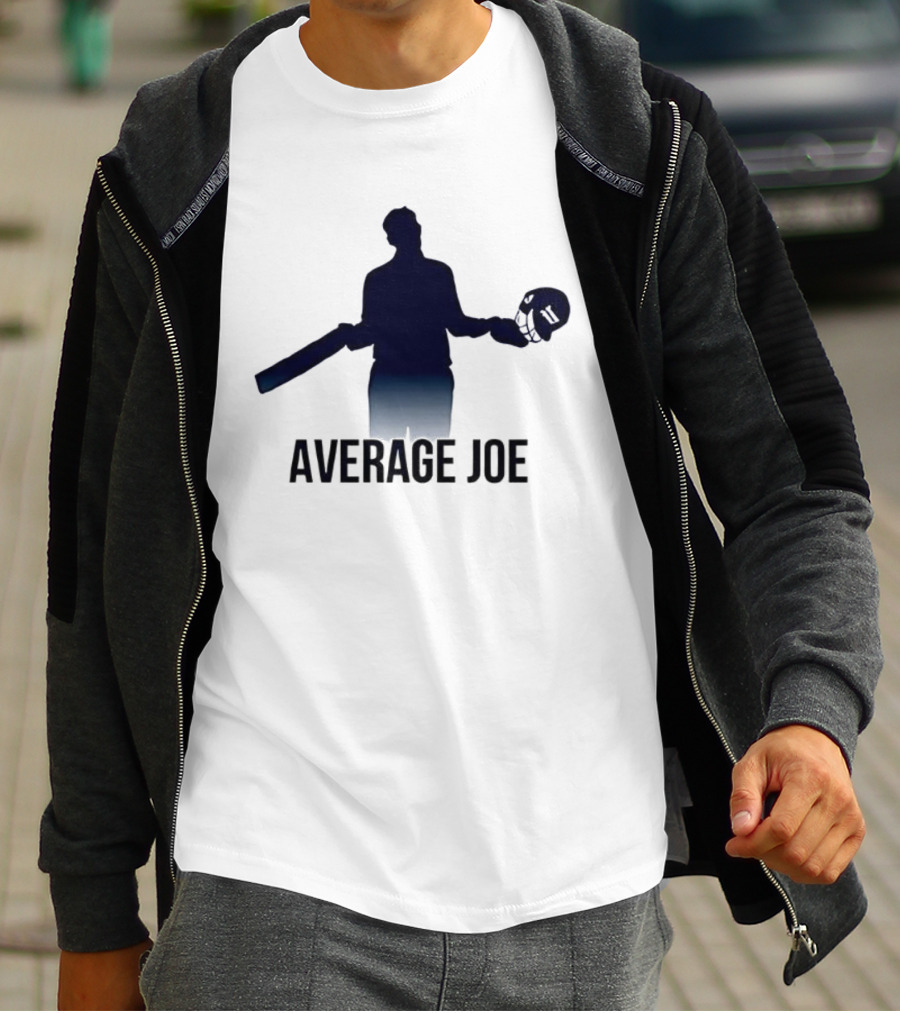Joe Root Average Joe Cricket Bat Helmet Silhouette T-Shirt