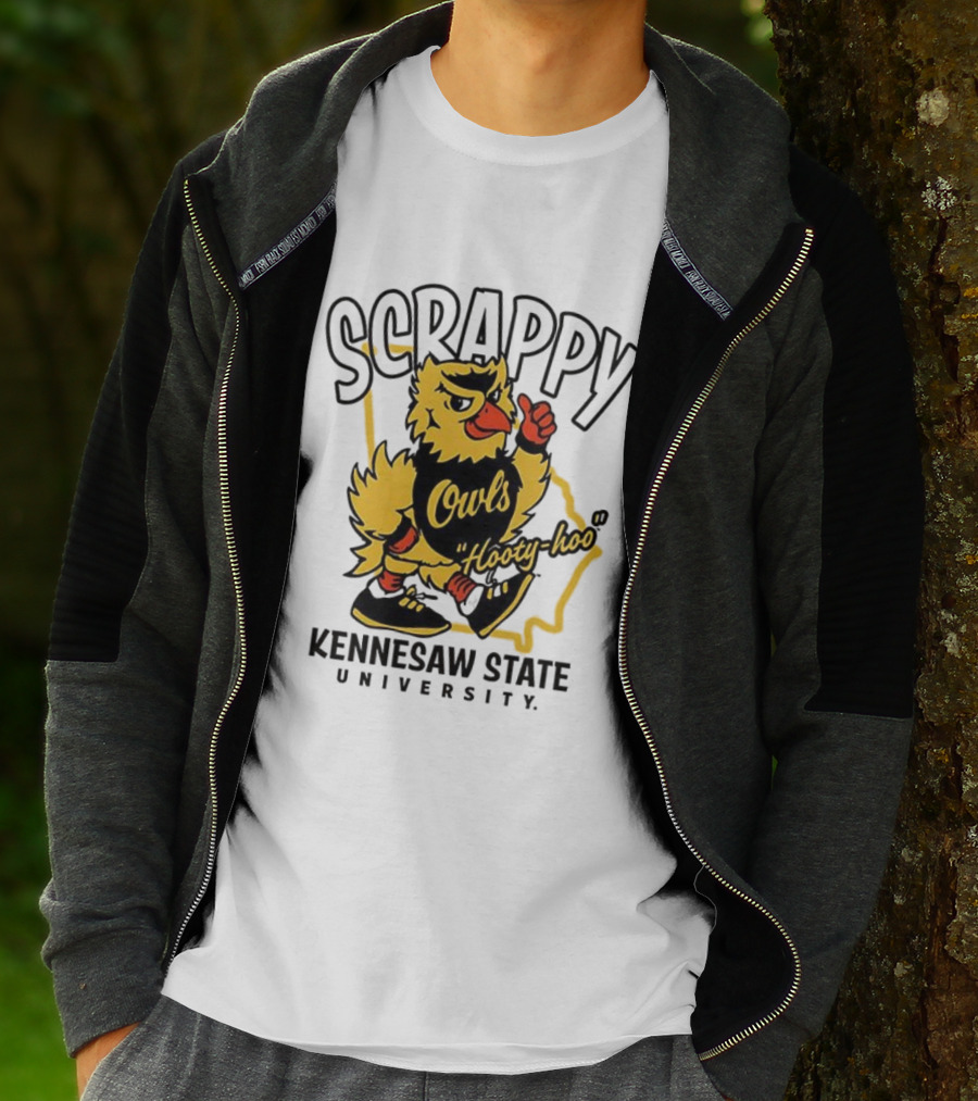 Scrappy Owls Hooty-hoo Kennesaw State University Mascot T-Shirt