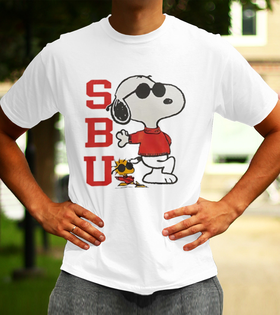 Stony Brook University Snoopy Woodstock SBU Joe Cool T-Shirt