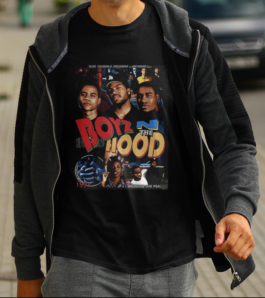 Boyz N The Hood 1991 Ice Cube Cuba Gooding Jr Morris Chestnut Larry Fishburne Retro Increase The Peace T-Shirt