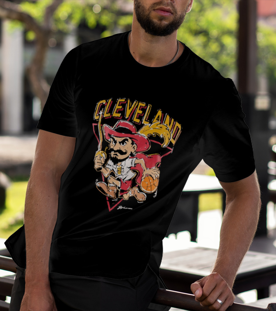 Cleveland Cavaliers Retro Mascot Classic Basketball T-Shirt