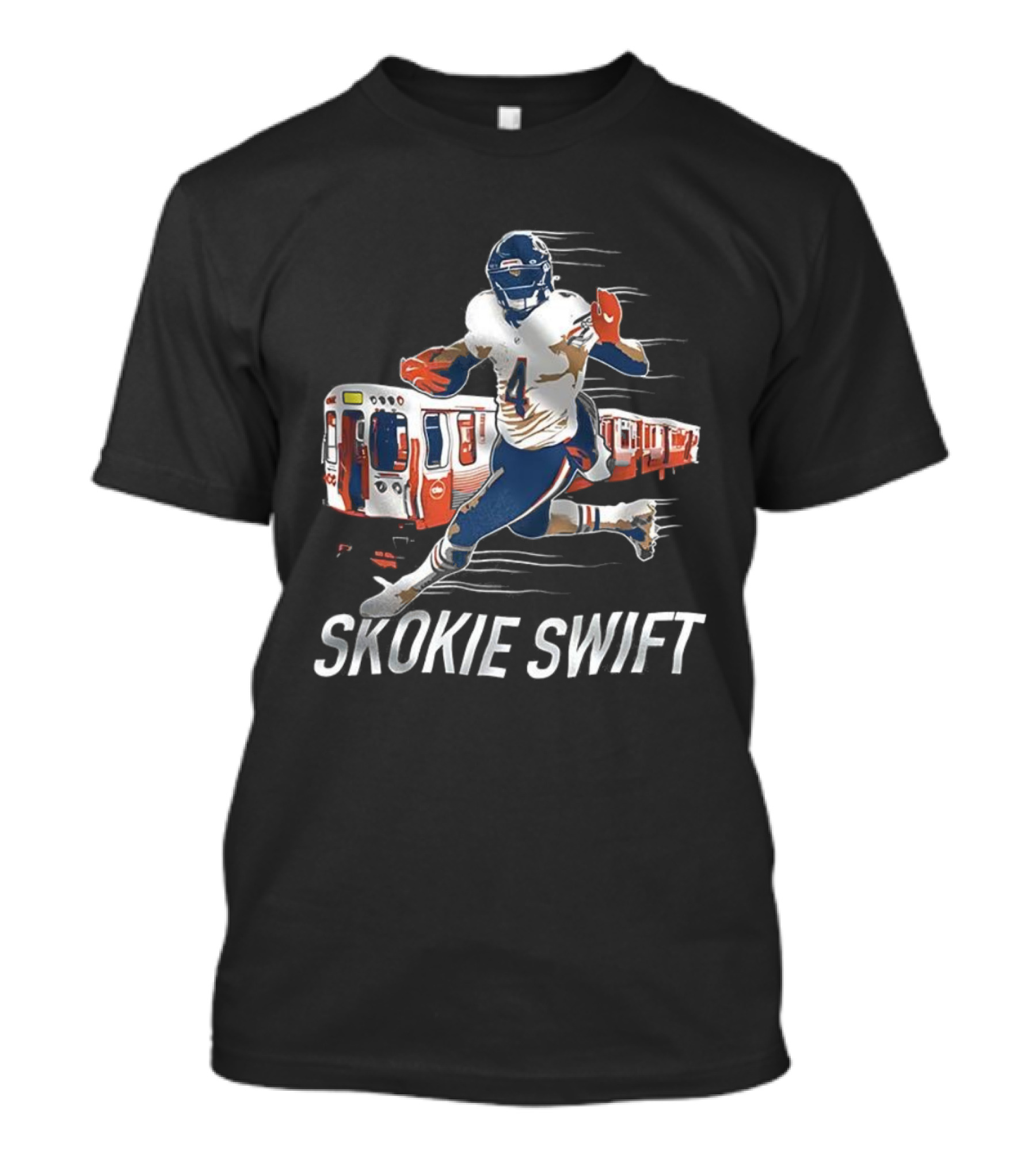D’Andre Swift Chicago Football Skokie Swift Train Player Mashup T-Shirt