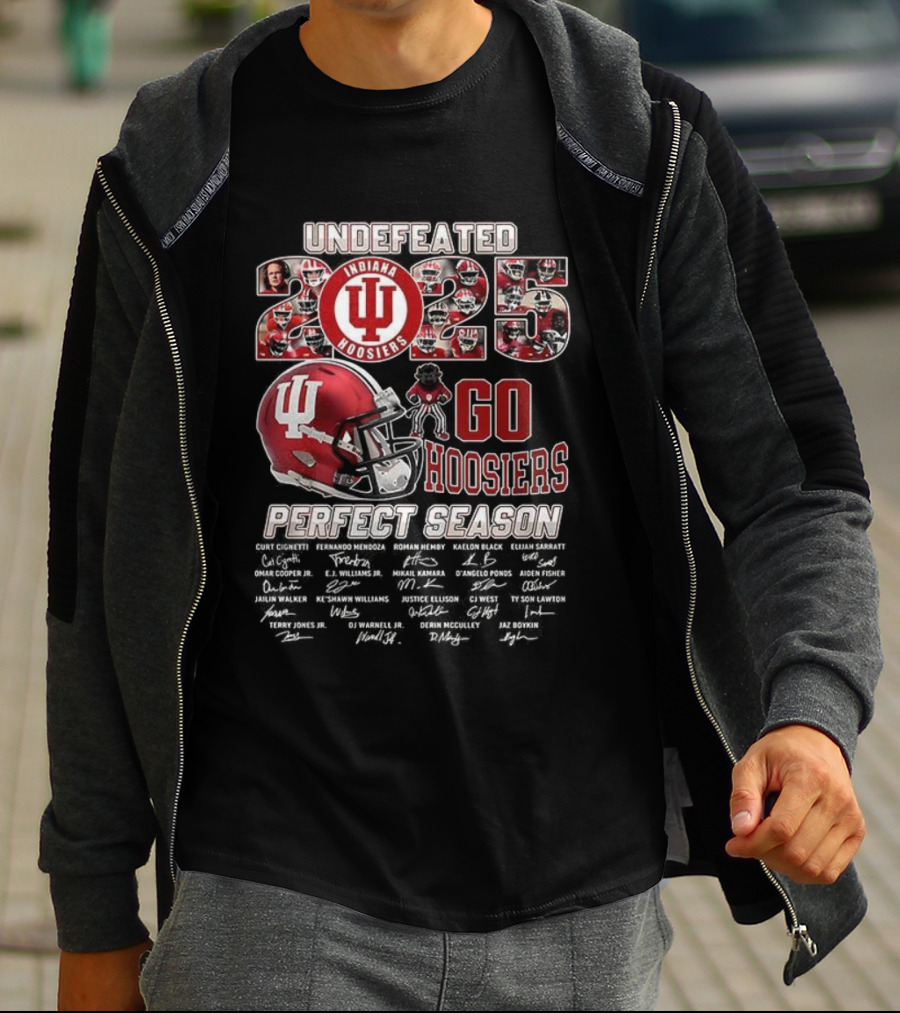 Indiana Hoosiers Undefeated 2025 Perfect Season Go Hoosiers T-Shirt