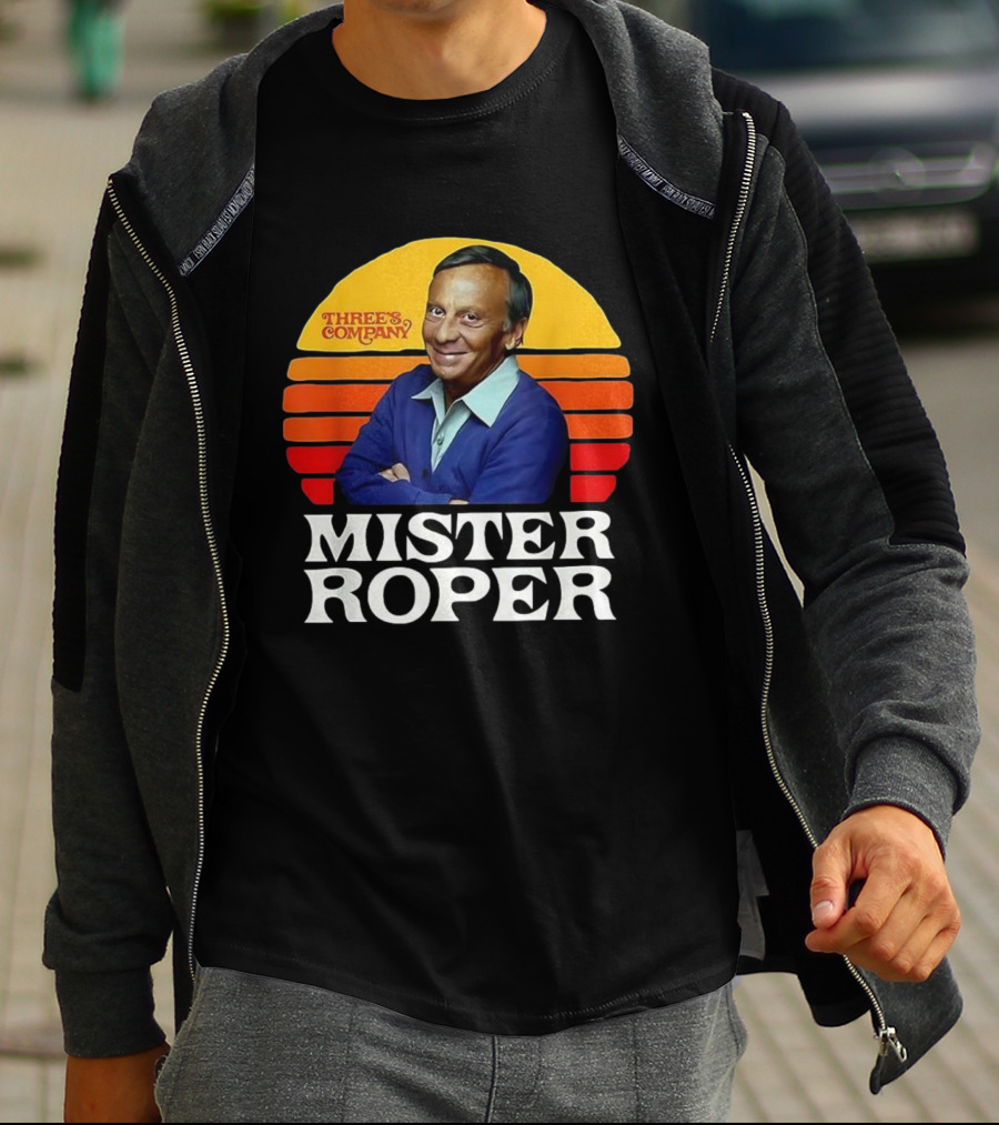 Mister Roper Three's Company Vintage 1970s Sitcom Character T-Shirt