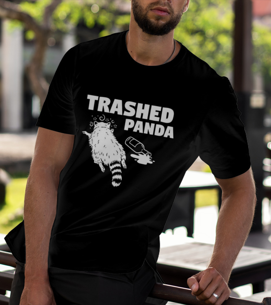 Trashed Panda Raccoon Drunk Hanover T-Shirt
