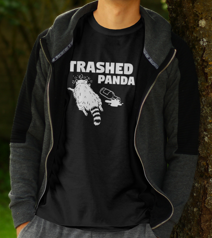Trashed Panda Raccoon Drunk Hanover T-Shirt