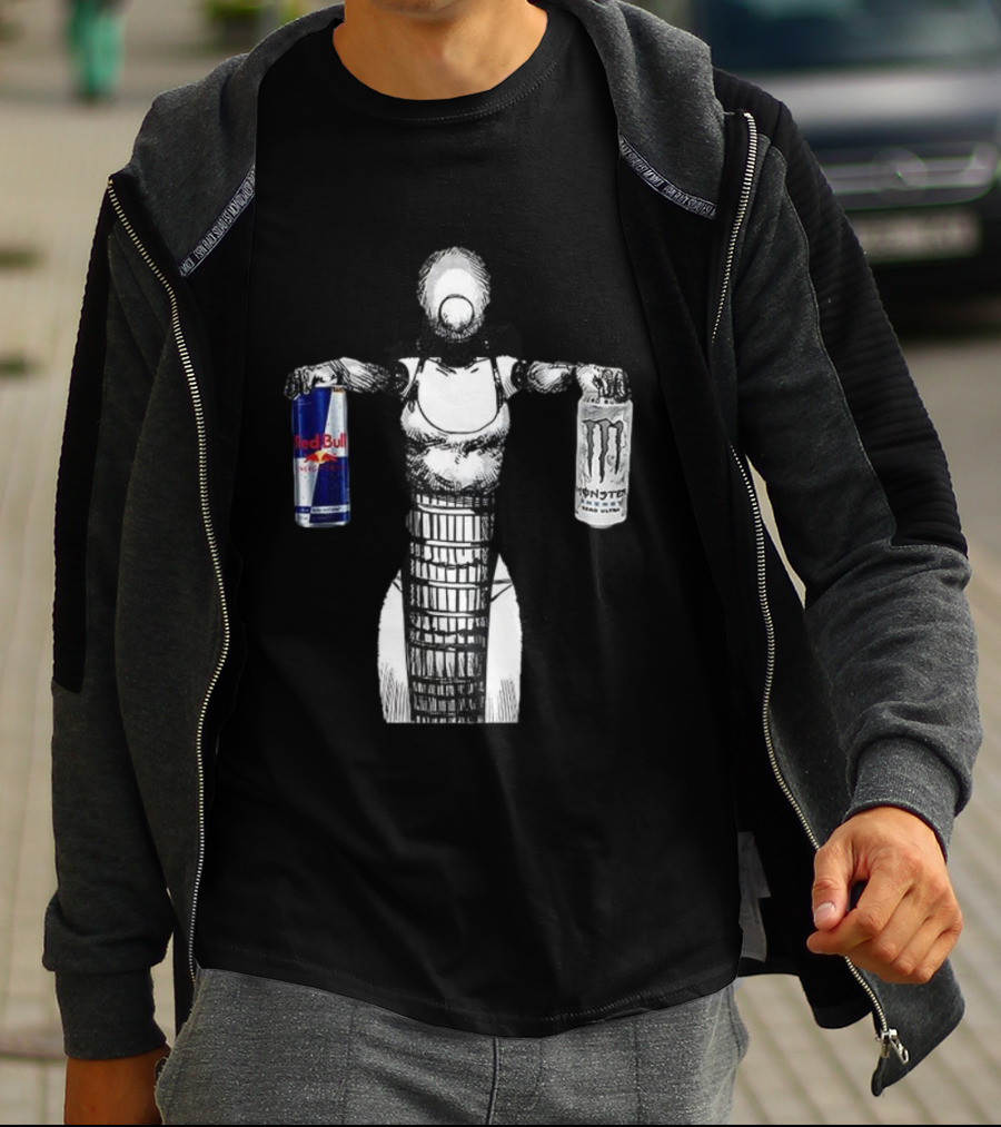 Reze Chainsaw Man Holding Red Bull And Monster Energy T-Shirt