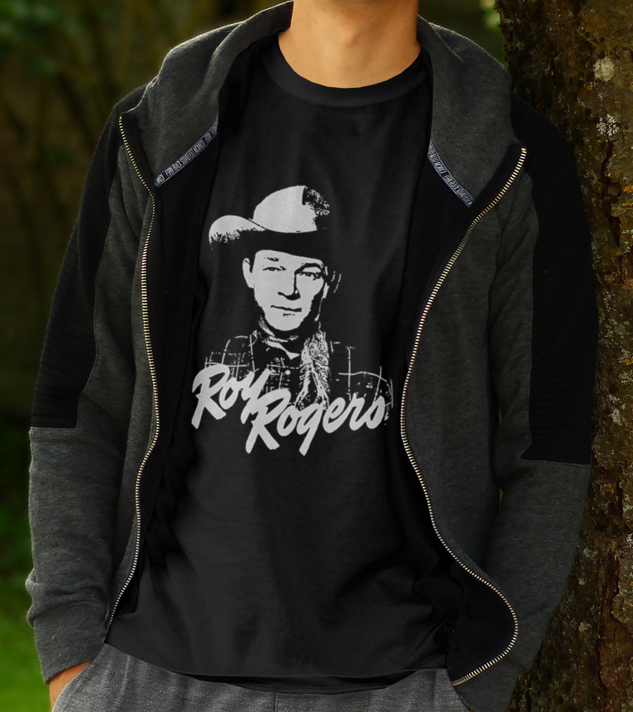Roy Rogers King Of The Cowboys Retro Style Hat And Checkered T-Shirt