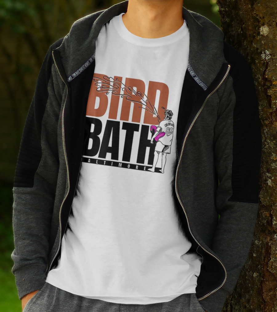 Bird Bath Mr. Splash Baltimore Orioles T-Shirt