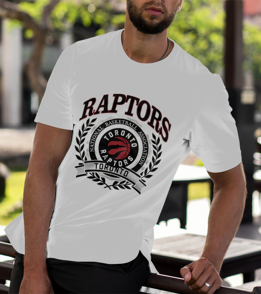 Toronto Raptors NBA Laurel Wreath Frame Retro T-Shirt