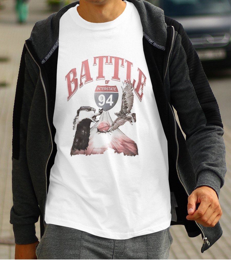 Battle Interstate 94 Wisconsin Basketball Showdown T-Shirt